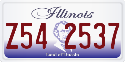 IL license plate Z542537