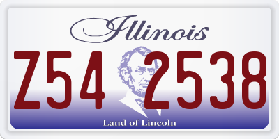IL license plate Z542538