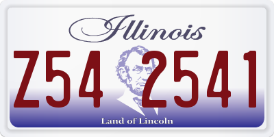 IL license plate Z542541