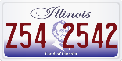 IL license plate Z542542