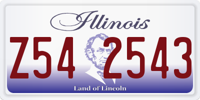 IL license plate Z542543