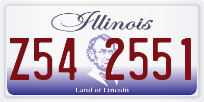 IL license plate Z542551