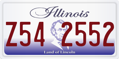 IL license plate Z542552