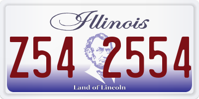 IL license plate Z542554