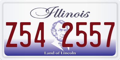 IL license plate Z542557