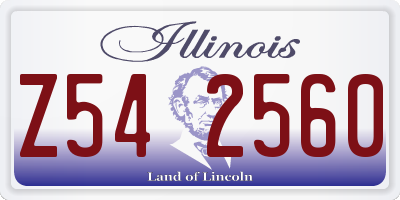 IL license plate Z542560