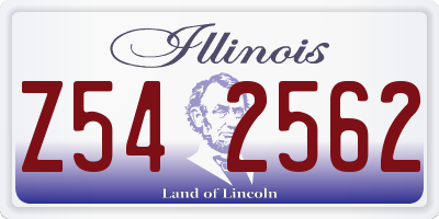 IL license plate Z542562