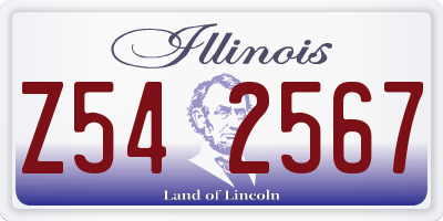 IL license plate Z542567