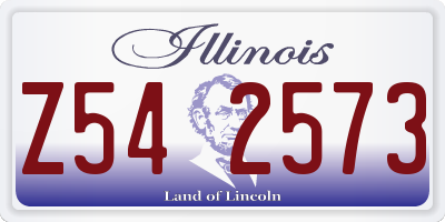 IL license plate Z542573