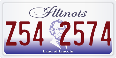 IL license plate Z542574