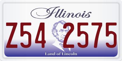 IL license plate Z542575