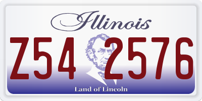 IL license plate Z542576