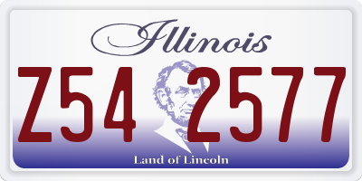 IL license plate Z542577