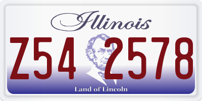 IL license plate Z542578