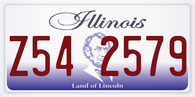 IL license plate Z542579