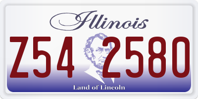IL license plate Z542580