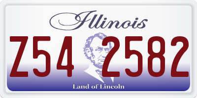 IL license plate Z542582