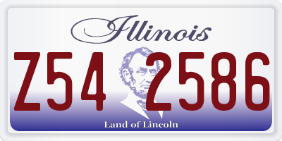 IL license plate Z542586