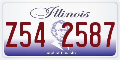 IL license plate Z542587