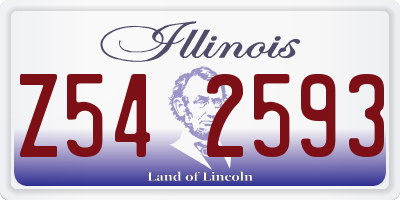 IL license plate Z542593