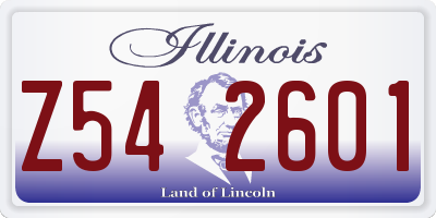 IL license plate Z542601