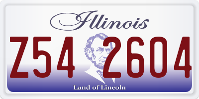 IL license plate Z542604