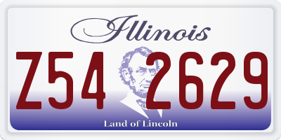 IL license plate Z542629
