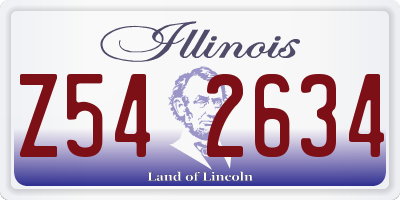 IL license plate Z542634