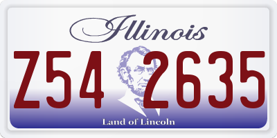 IL license plate Z542635