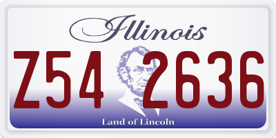 IL license plate Z542636