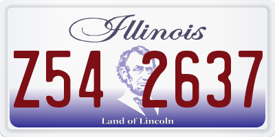 IL license plate Z542637