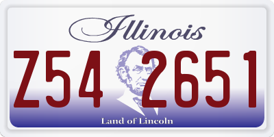 IL license plate Z542651