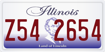 IL license plate Z542654