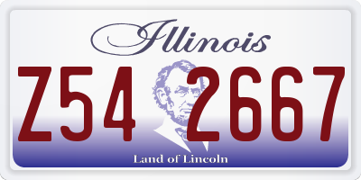 IL license plate Z542667