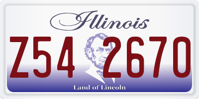 IL license plate Z542670