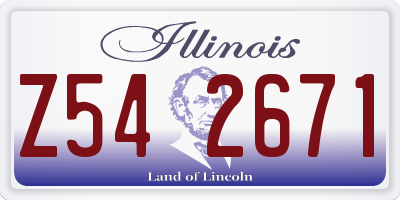 IL license plate Z542671