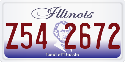 IL license plate Z542672