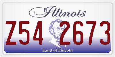 IL license plate Z542673