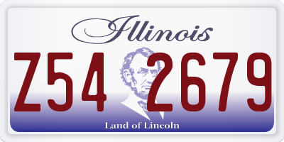 IL license plate Z542679
