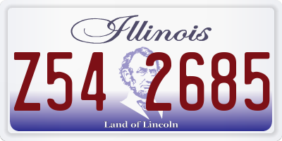 IL license plate Z542685