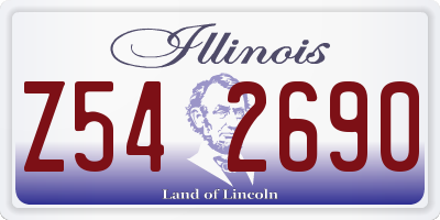 IL license plate Z542690