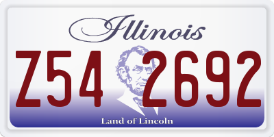 IL license plate Z542692