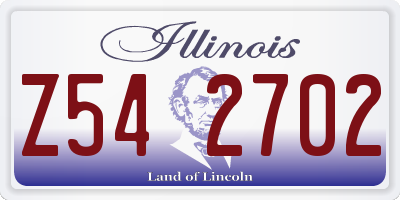 IL license plate Z542702
