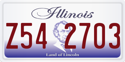 IL license plate Z542703