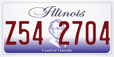 IL license plate Z542704
