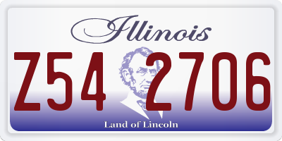 IL license plate Z542706