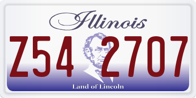 IL license plate Z542707