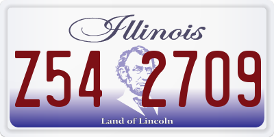 IL license plate Z542709