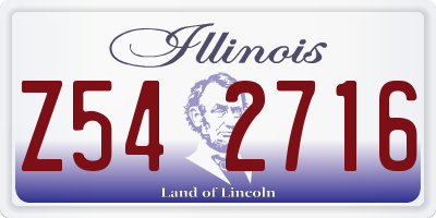 IL license plate Z542716