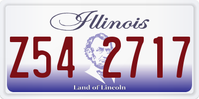 IL license plate Z542717